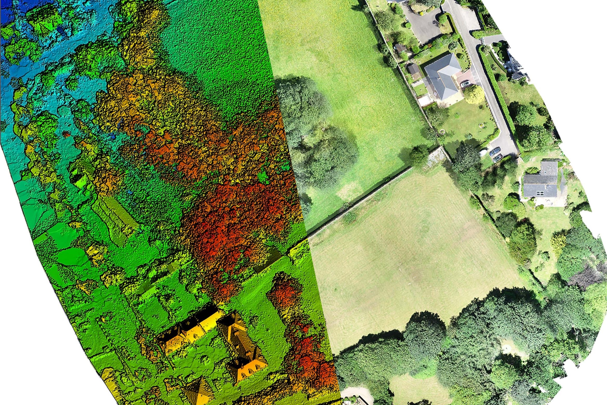 Cartographie Orthophotographie et modèle numérique de terrain archélogie